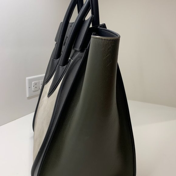 Celine Tri-Color Leather Mini Luggage Tote - Picture 5 of 6